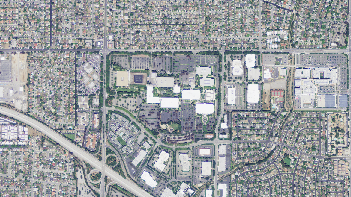 The construction of Apple Park.